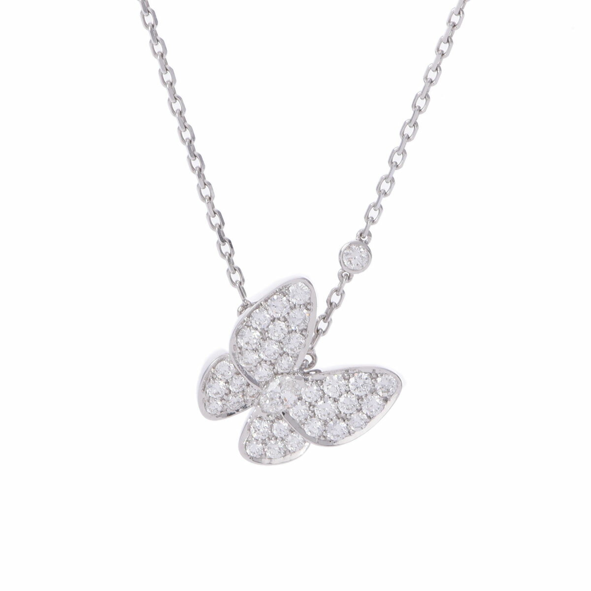 【ローン60回払い無金利】【中古】 ヴァン クリーフ&アーペル Van Cleef & Arpels ドゥパピヨン ネックレス VCARO3M400 K18ホワイトゴールド ダイヤモンド レディース ネックレス ヴァン クリーフ&アーペルのサムネイル