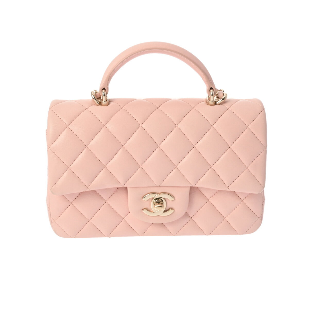 シャネル CHANEL マトラッセ トップハンドル ミニ クラシック 2WAY ピンク AS2431 ラムスキン レディース ショルダーバッグ chanel シャネル バッグ バック ブランド 【ローン36回払い無金利】【中古】のサムネイル