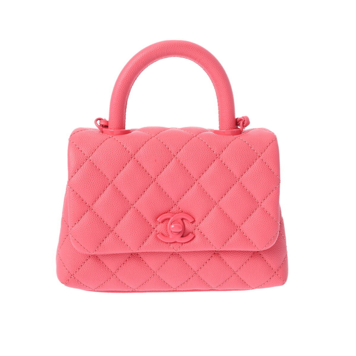 【〜11/10 最大2万円クーポン】シャネル CHANEL ココハンドル XXS ピンク AS2215 キャビアスキン レディース ハンドバッグ chanel シャネル バッグ バック ブランド 【ローン60回払い無金利】【中古】のサムネイル
