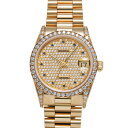ロレックス ROLEX デイトジャスト 68158 E番(1990年頃製造) パヴェダイヤモンド ユニセックス 腕時計 ロレックス 時計 高級腕時計 ブランド ...