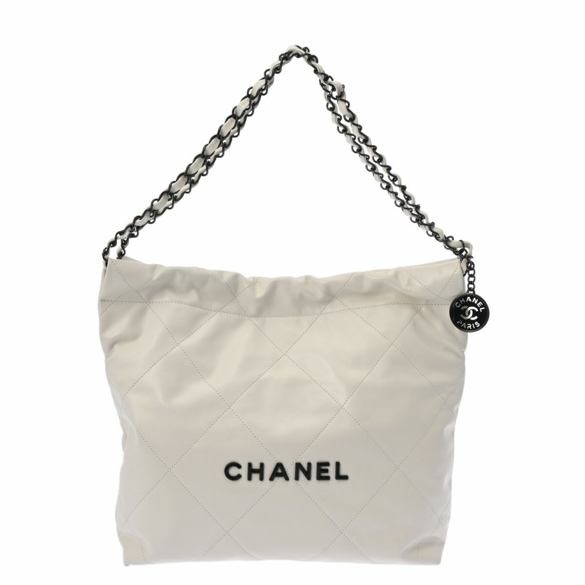 【10/1 最大2万円クーポン&P2倍】シャネル CHANEL CHANEL22 スモールハンドバッグ ホワイト/ゴールド金具 AS3260 シャイニーカーフスキン レディース ハンドバッグ chanel シャネル バッグ バック ブランド 【ローン60回払い無金利】【未使用】のサムネイル