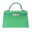 【5/1 最大3万円クーポン&P2倍】エルメス HERMES ミニケリー2 タッチ 2WAY ヴェールコミック/ヴェールヴェロン ヴォーマダム/リザード レディ...