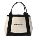 【~7/11 最大3万円クーポン】バレンシアガ BALENCIAGA ネイビーカバスS ホワイト/ブラック 339933 キャンバス/レザー レディース ハンドバッグ バレンシアガ ハンドバッグ バック ブランド 【ローン36回払い無金利】【中古】