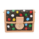 ルイ ヴィトン LOUIS VUITTON モノグラムペインティッドドット ドーフィーヌ MM ブラウン M46432 レザー レディース ショルダーバッグ ヴィトンバッグ バック ブランド 【ローン60回払い無金利】【中古】(4)
