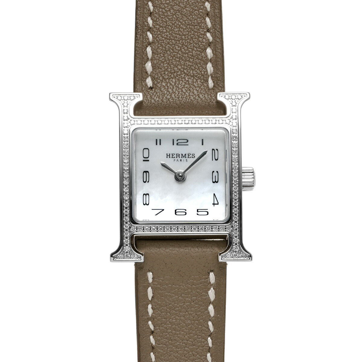 エルメス HERMES Hウォッチ ミニ HH1.131 ホワイトシェル レディース 腕時計 エルメス 時計 高級腕時計 ブランド 【ローン60回払い無金利】【中古】のサムネイル