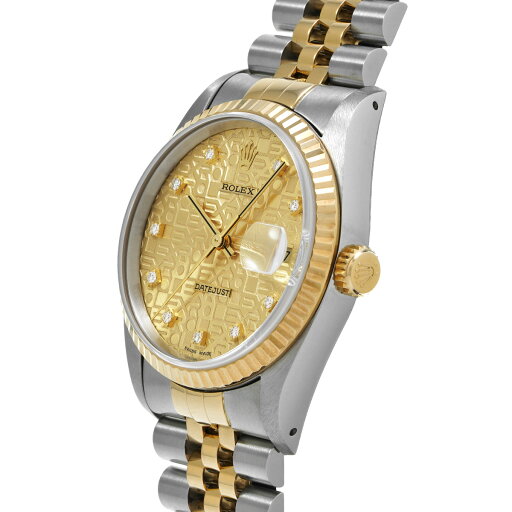 【〜10/17 最大3万円クーポン】ロレックス ROLEX デイトジャスト 16233G X番(1991年頃製造) シャンパン/ダイヤモンド メンズ 腕時計 ロレックス 時計 高級腕時計 ブランド 【ローン36回払い無金利】【中古】