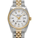 【〜5/3 最大3万円クーポン】ロレックス ROLEX デイトジャスト 16233G X番(1993年頃製造) ホワイト/ダイヤモンド メンズ 腕時計 ロレック...