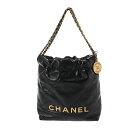 シャネル CHANEL ミニ ハンドバッグ CHANEL22 ブラック AS3980 シャイニーカーフスキン レディース ハンドバッグ chanel シャネル ...