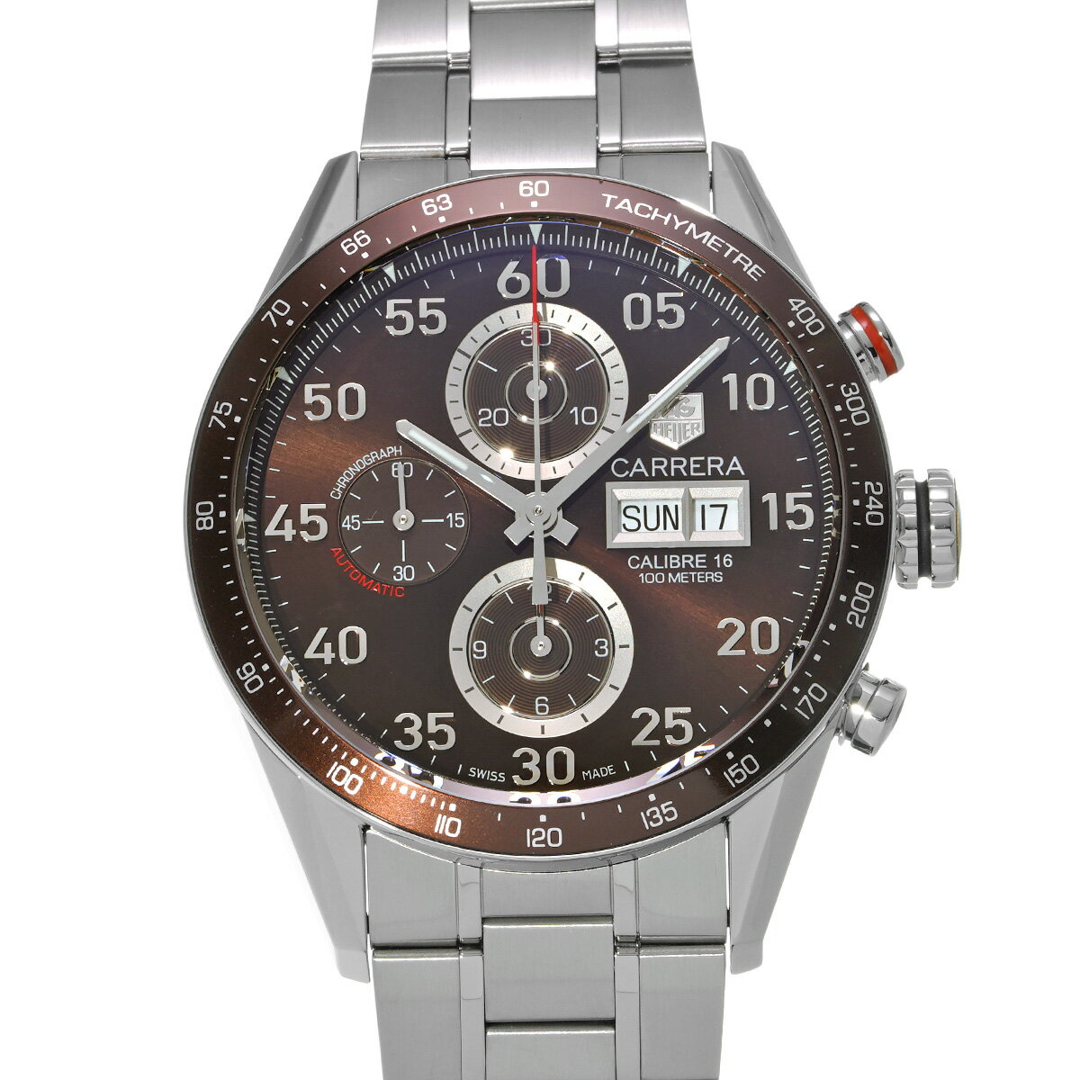 タグ ホイヤー TAG HEUER カレラ タキメーター クロノグラフ デイデイト CV2A12.B ...