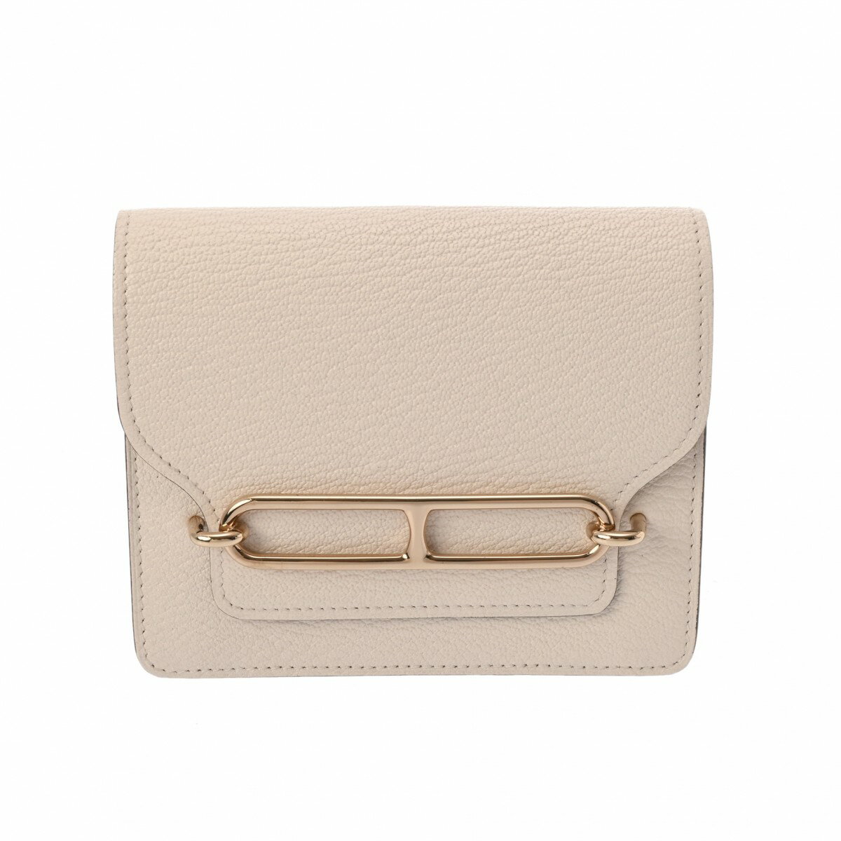 【〜11/27 最大3万円クーポン】エルメス HERMES ロウリス スリムウォレット ナタ シェーブル レディー..