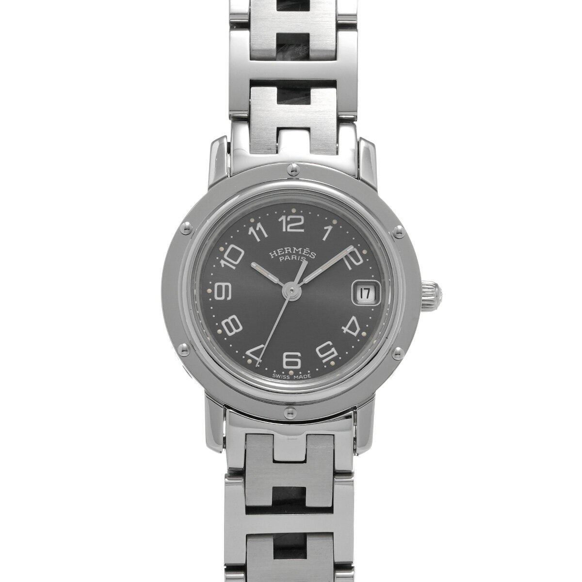 【12/1 最大2万円クーポン&P2倍】エルメス HERMES クリッパー CL4.210 グレー レディース 腕時計 エルメス 時計 高級腕時計 ブランド 【ローン60回払い無金利】【中古】 その1