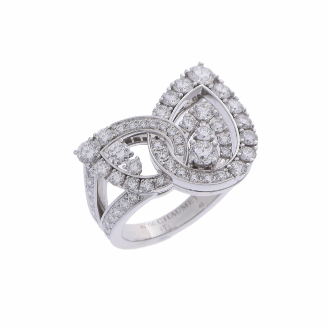 ショーメ Chaumet ジョゼフィーヌ デュオ エターナル リング #49 084733-049 K18ホワイトゴールド ダイヤモンド レディース リング・指輪 ショーメ 【ローン36回払い無金利】【中古】のサムネイル