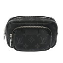 【〜5/3 最大3万円クーポン】ルイ ヴィトン LOUIS VUITTON モノグラムエクリプス アウトドアポシェット ブラック M30755 レザー メンズ ...