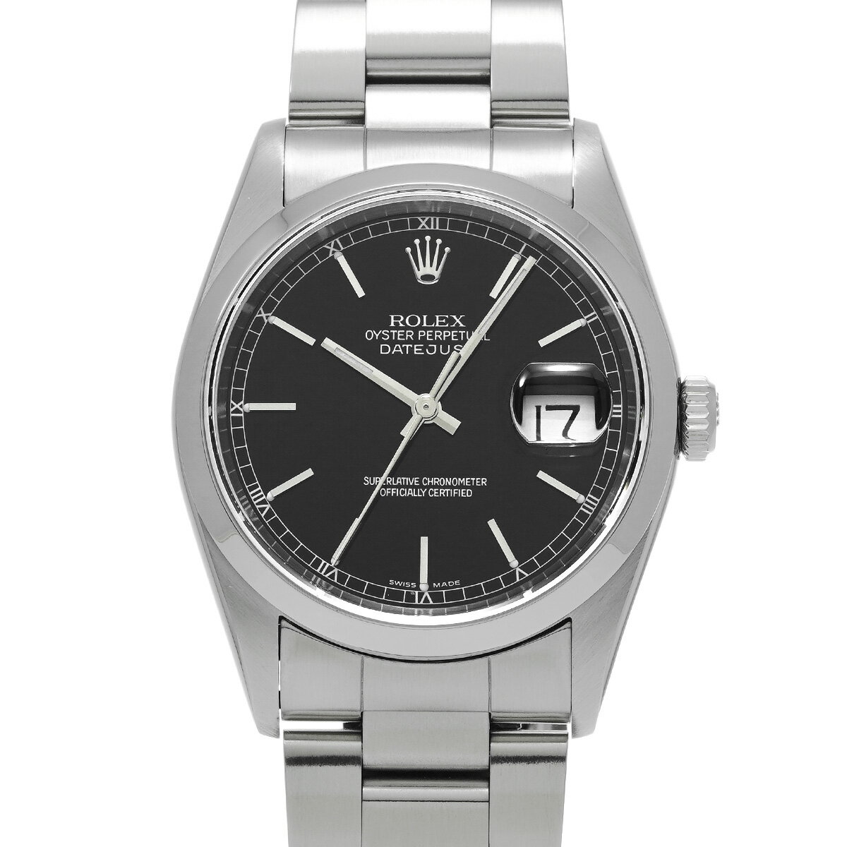 【最大3万円クーポン】ロレックス ROLEX デイトジャスト 16200 U番(1997年頃製造) ブラック メンズ 腕時計 ロレックス 時計 高級腕時計 ブランド 【ローン60回払い無金利】【中古】