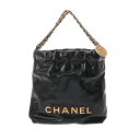 シャネル CHANEL ミニ ハンドバッグ CHANEL22 ブラック AS3980 シャイニーカーフスキン レディース ハンドバッグ chanel シャネル ...