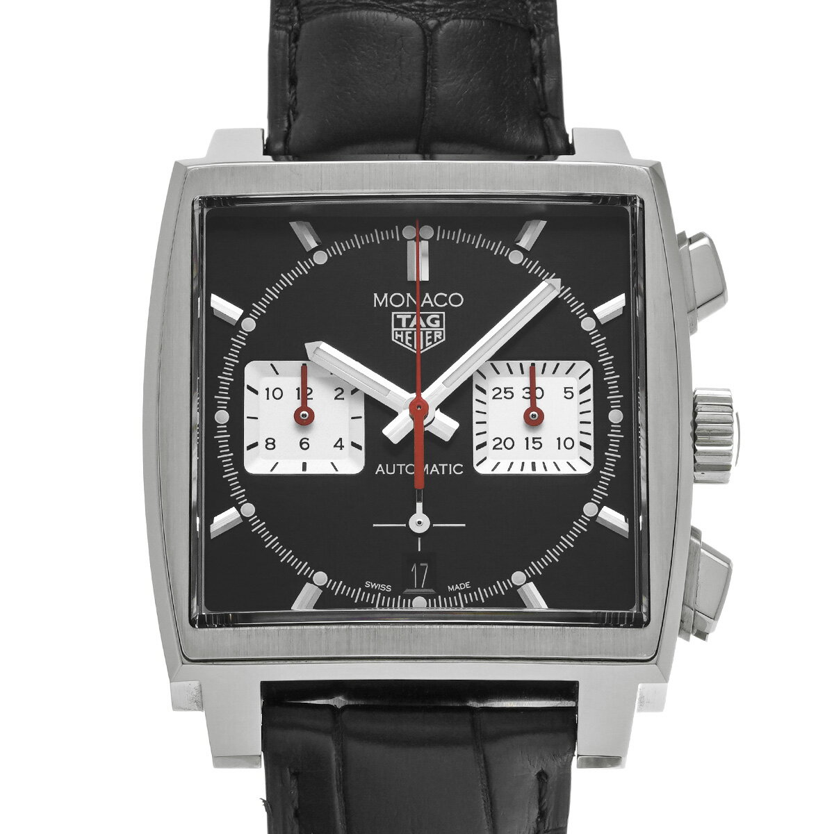 【最大3万円クーポン】タグ ホイヤー TAG HEUER モナコ キャリバーホイヤー02 クロノグラフ CBL2113.FC6177 ブラック/シルバー メンズ 腕時計 タグ ホイヤー 時計 高級腕時計 ブランド 【ローン60回払い無金利】【中古】
