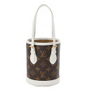 ルイ ヴィトン LOUIS VUITTON モノグラム ナノバケット ホワイト/ブラウン M81489 モノグラムキャンバス レディース 2WAYバッグ ヴィト...