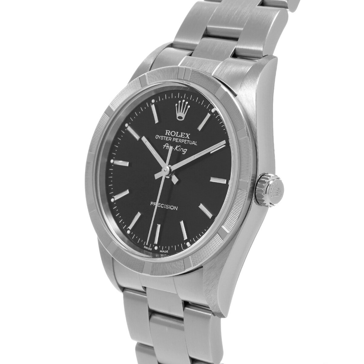 【〜9/26 最大4万円クーポン】ロレックス ROLEX エアキング 14010 A番(1999年頃製造) ブラック メンズ 腕時計 ロレックス 時計 高級腕時計 ブランド 【ローン36回払い無金利】【中古】