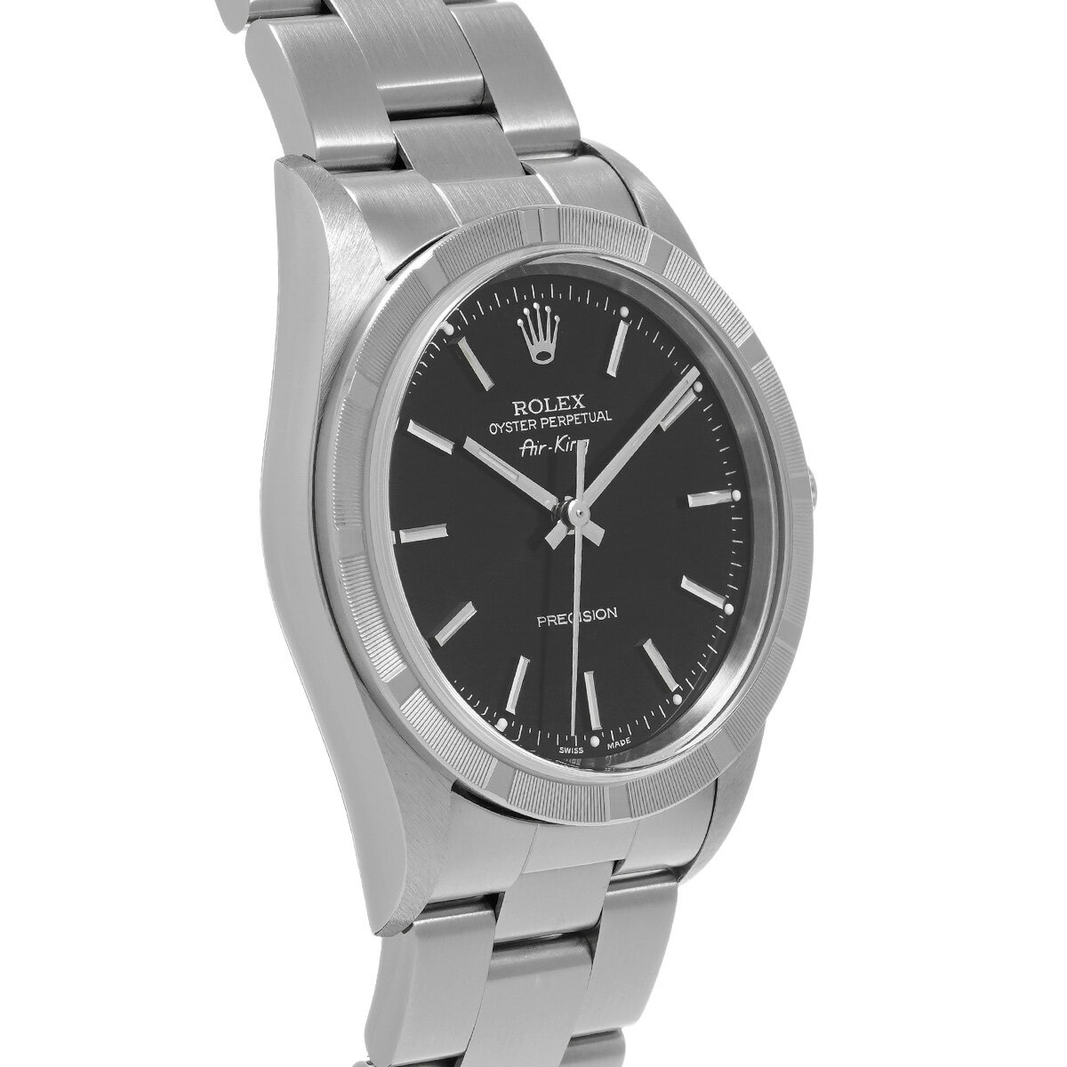 【〜9/26 最大4万円クーポン】ロレックス ROLEX エアキング 14010 A番(1999年頃製造) ブラック メンズ 腕時計 ロレックス 時計 高級腕時計 ブランド 【ローン36回払い無金利】【中古】