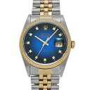 【〜5/3 最大3万円クーポン】ロレックス ROLEX デイトジャスト 16233G X番(1993年頃製造) ブルー・グラデーション/ダイヤモンド メンズ 腕...