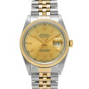 【〜5/3 最大3万円クーポン】ロレックス ROLEX デイトジャスト 16233 X番(1991年頃製造) シャンパン メンズ 腕時計 ロレックス 時計 高級...