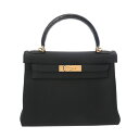 【5/1 最大3万円クーポン&P2倍】エルメス HERMES ケリー 28 内縫い タッチ ブラック トゴ/アリゲーターマット レディース ハンドバッグ エルメ...