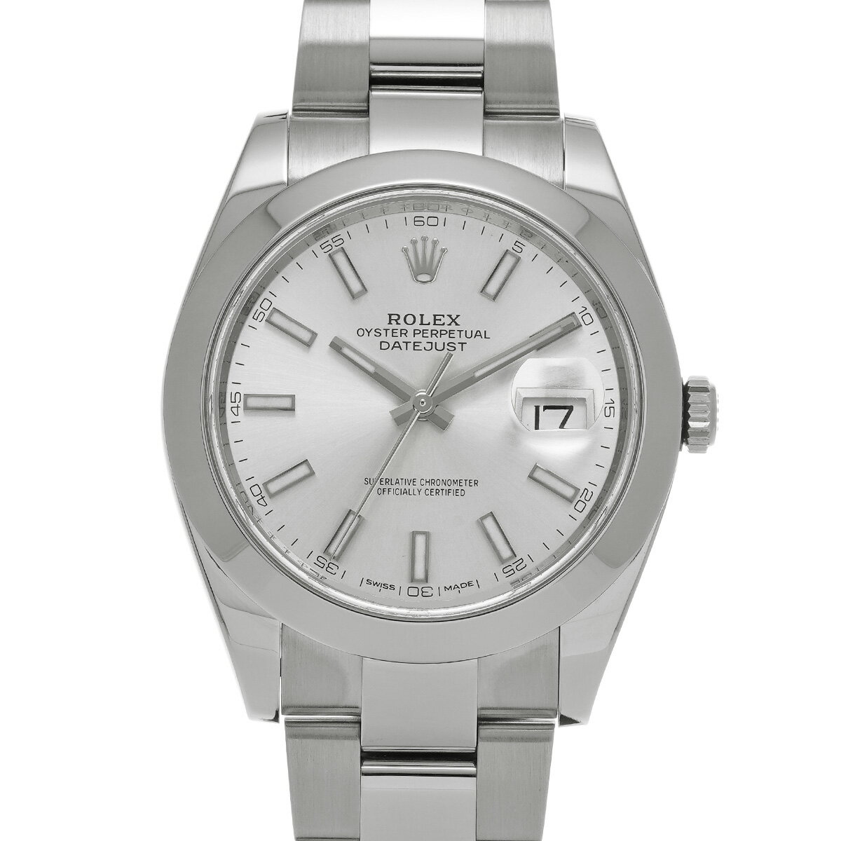 ロレックス ROLEX デイトジャスト 41 126300 ランダムシリアル シルバー メンズ 腕時計 ロレックス 時計 高級腕時計 ブランド 【ローン36回払い無金利】【中古】