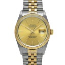 【〜5/3 最大3万円クーポン】ロレックス ROLEX デイトジャスト 16233 X番(1991年頃製造) シャンパン メンズ 腕時計 ロレックス 時計 高級...