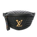 【〜5/3 最大3万円クーポン】ルイ ヴィトン LOUIS VUITTON ニューウェーブ バムバッグ ブラック M53750 カーフレザー メンズ ボディバッ...
