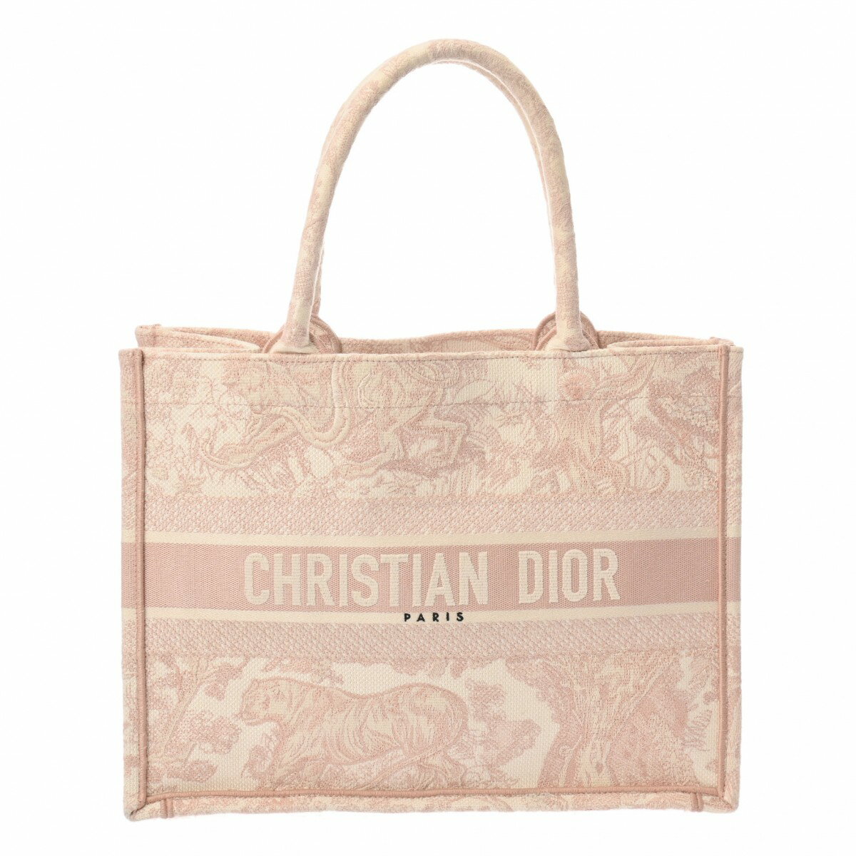 ディオール Dior ブックトート ミディアム トワルドゥジュイ エクリュホワイト/ピンク M1296ZTDT_M31I エンブロイダリーキャンバス レディース トートバッグ ディオール トートバッグ バック ブランド 【ローン60回払い無金利】【中古】のサムネイル