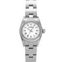 ロレックス ROLEX オイスターパーペチュアル 67180 W番(1995年頃製造) ホワイト レディース 腕時計 ロレックス 時計 高級腕時計 ブランド 【ローン36回払い無金利】【中古】