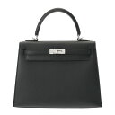 【5/1 最大3万円クーポン&P2倍】エルメス HERMES ケリー 25 外縫い 2WAY ブラック ヴォーエプソン レディース ハンドバッグ エルメス バッ...