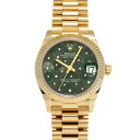 ロレックス ROLEX デイトジャスト 31 278278 ランダムシリアル オリーブグリーン フローラルモチーフ/ダイヤモンド ユニセックス 腕時計 ロレックス 時計 高級腕時計 ブランド 【ローン36回払い無金利】【中古】