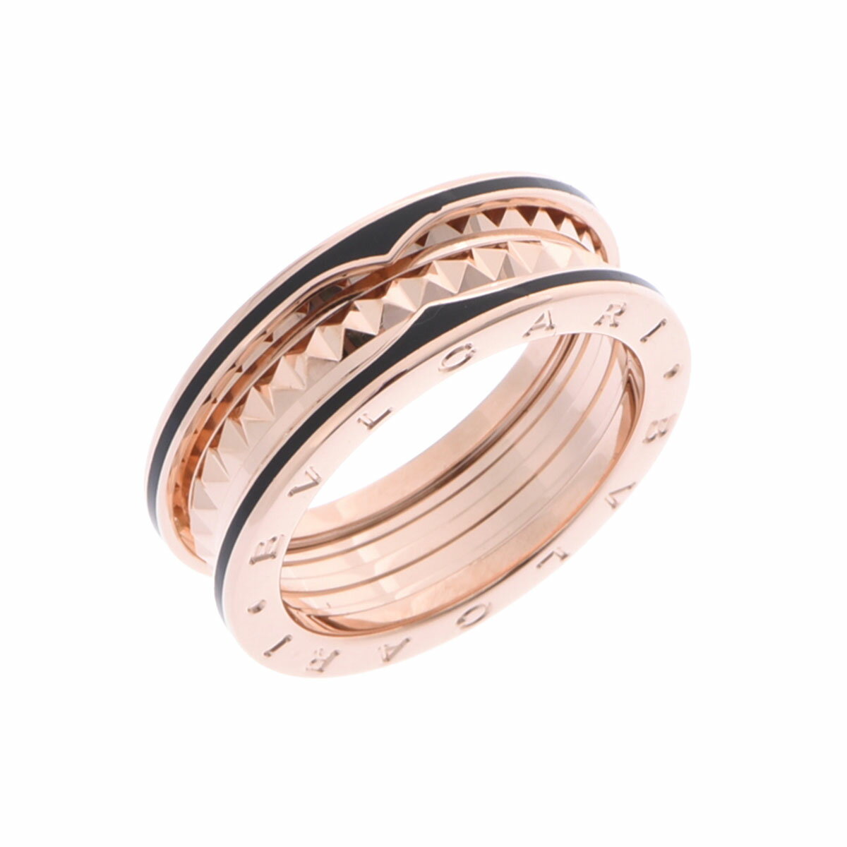 ブルガリ BVLGARI B.ZERO1ロック リング #63 K18ピンクゴールド/ブラックセラミック ユニセックス リング・指輪 ブルガリ 【ローン36回払い無金利】【中古】