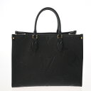 ルイ ヴィトン LOUIS VUITTON モノグラムアンプラント オンザゴー MM 2WAYトート ノワール M45595 レザー ユニセックス ハンドバッグ...