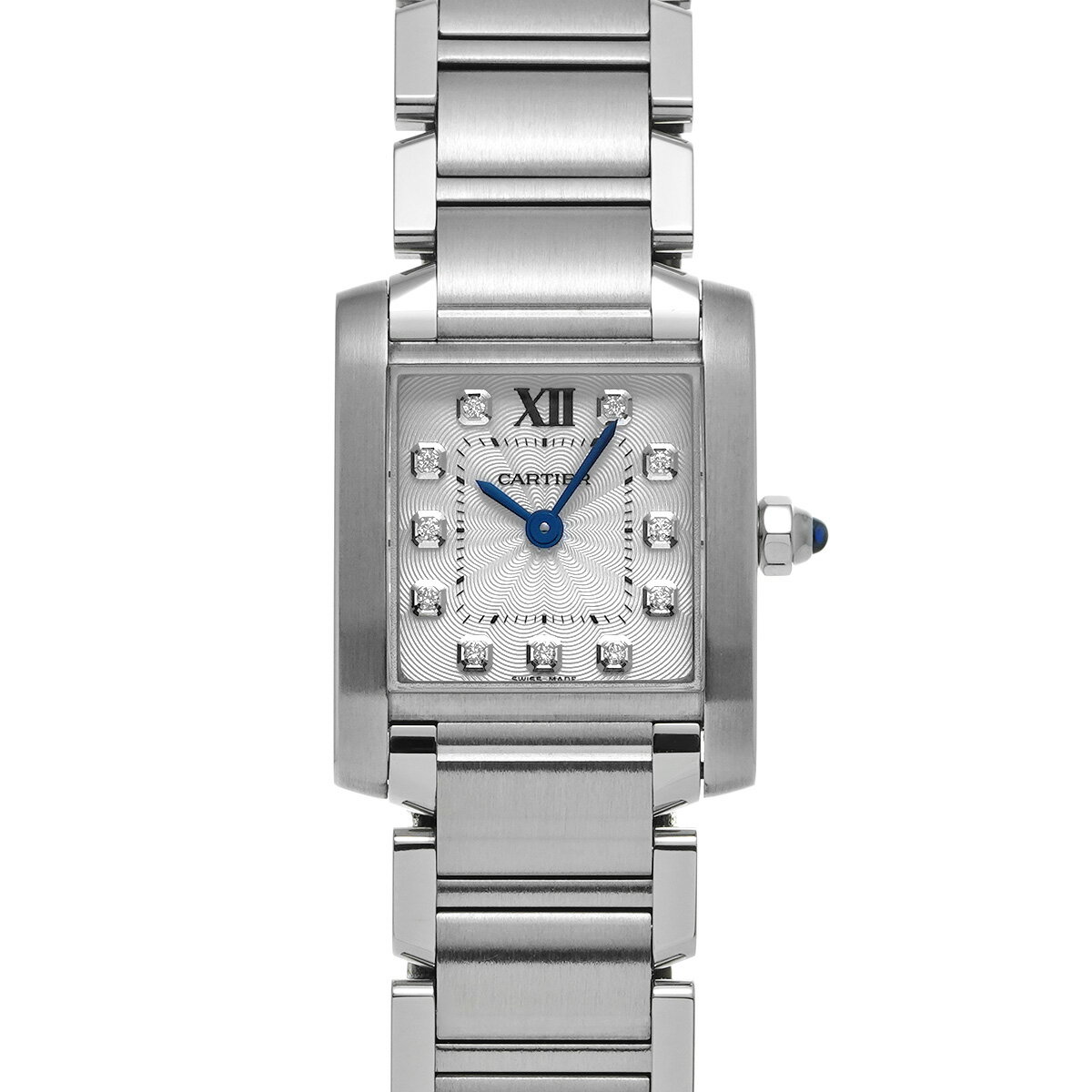 カルティエ CARTIER タンク フランセーズ SM WE110006 シルバー/ダイヤモンド レディース 腕時計 カルティエ 時計 高級腕時計 ブランド 【ローン60回払い無金利】【中古】