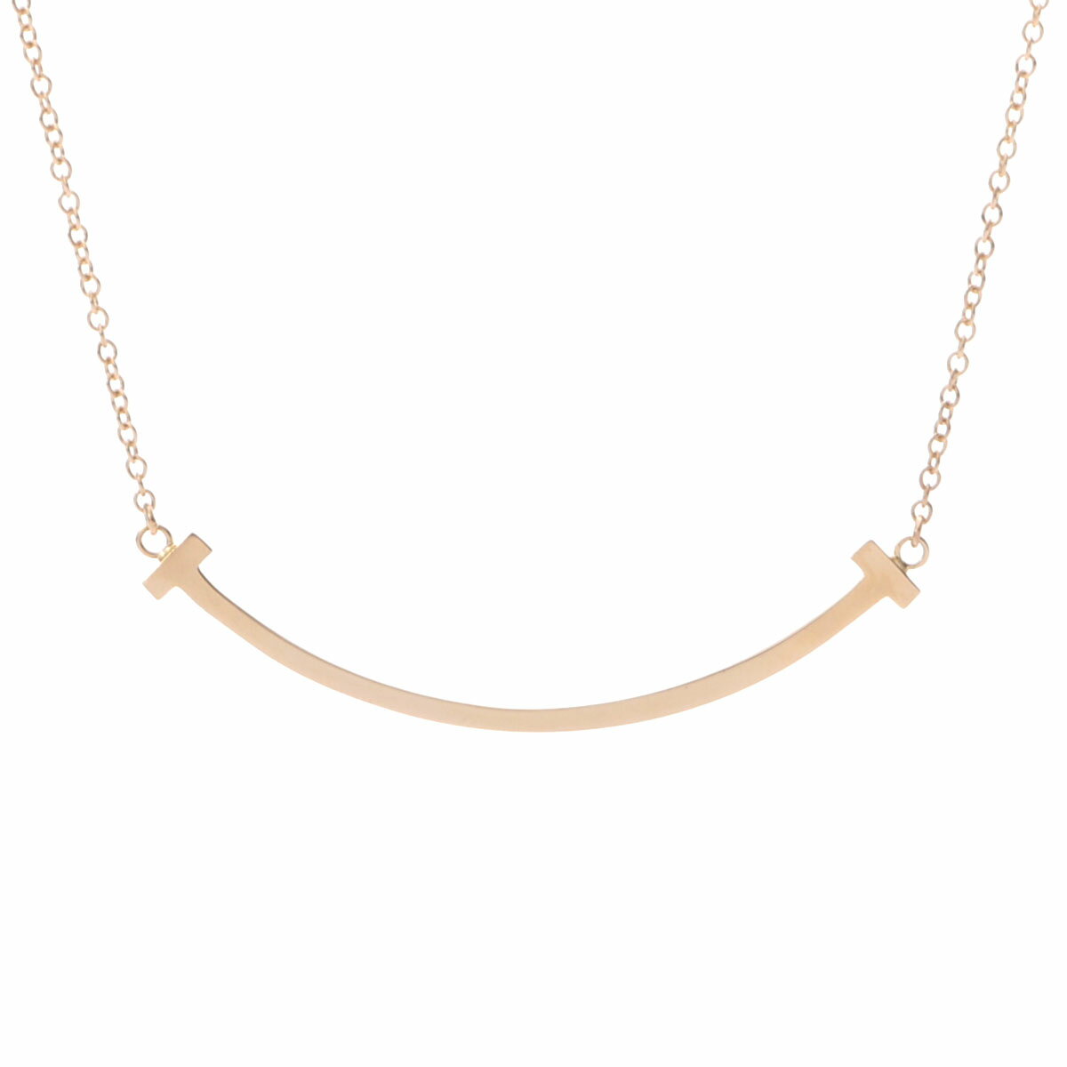 ティファニー TIFFANY & Co. Tスマイル ネックレス スモール K18イエローゴールド YG レディース ネックレス ティファニー 【ローン48回払い無金利】【中古】