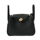 【〜5/3 最大3万円クーポン】エルメス HERMES リンディ ミニ 2 ブラック トリヨンクレマンス レディース ショルダーバッグ エルメス ショルダーバッ...