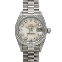 【〜5/3 最大3万円クーポン】ロレックス ROLEX デイトジャスト 69179NG U番(1997年頃製造) ピンクシェル/ダイヤモンド レディース 腕時計...