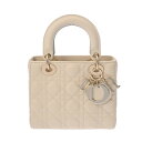 ディオール Dior カナージュ LADY DIOR バッグ スモール アイボリー M05310NJC_M88E ラムスキン レディース ハンドバッグ ディオー...