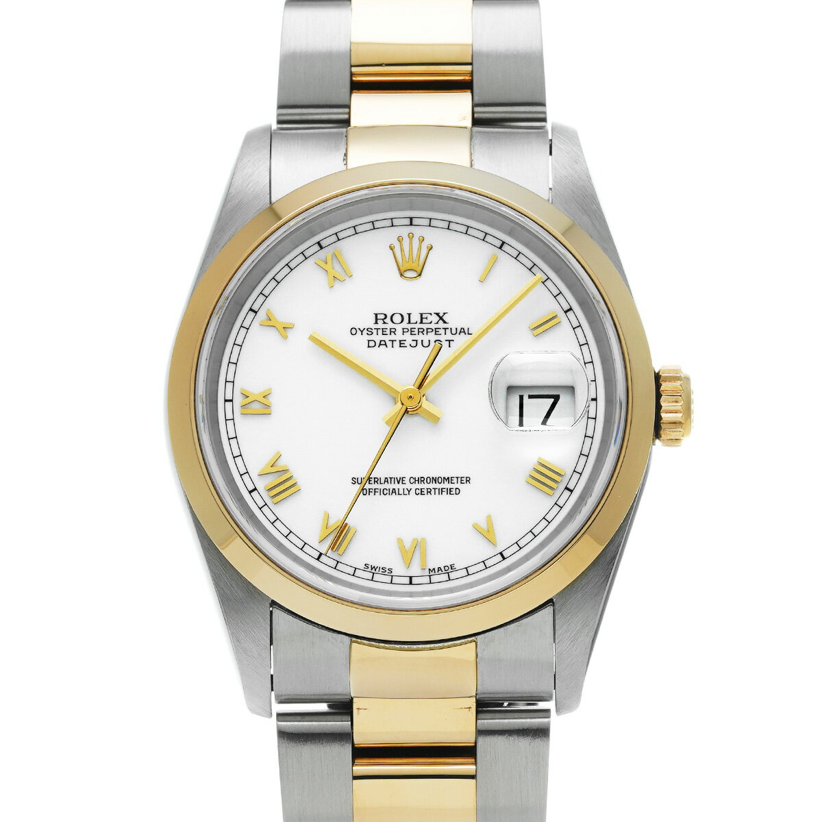 ロレックス ROLEX デイトジャスト 16203 U番(1997年頃製造) ホワイト メンズ 腕時計 ロレックス 時計 高級腕時計 ブランド 【ローン36回払い無金利】【中古】