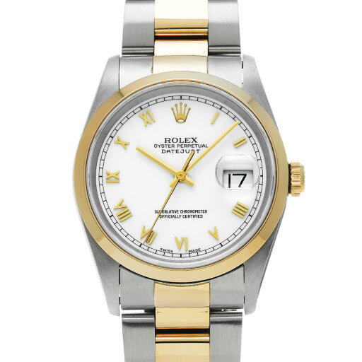 ロレックス ROLEX デイトジャスト 16203 U番(1997年頃製造) ホワイト メンズ 腕時計 ロレックス 時計 高級腕時計 ブランド 【ローン36回払い無金利】【中古】