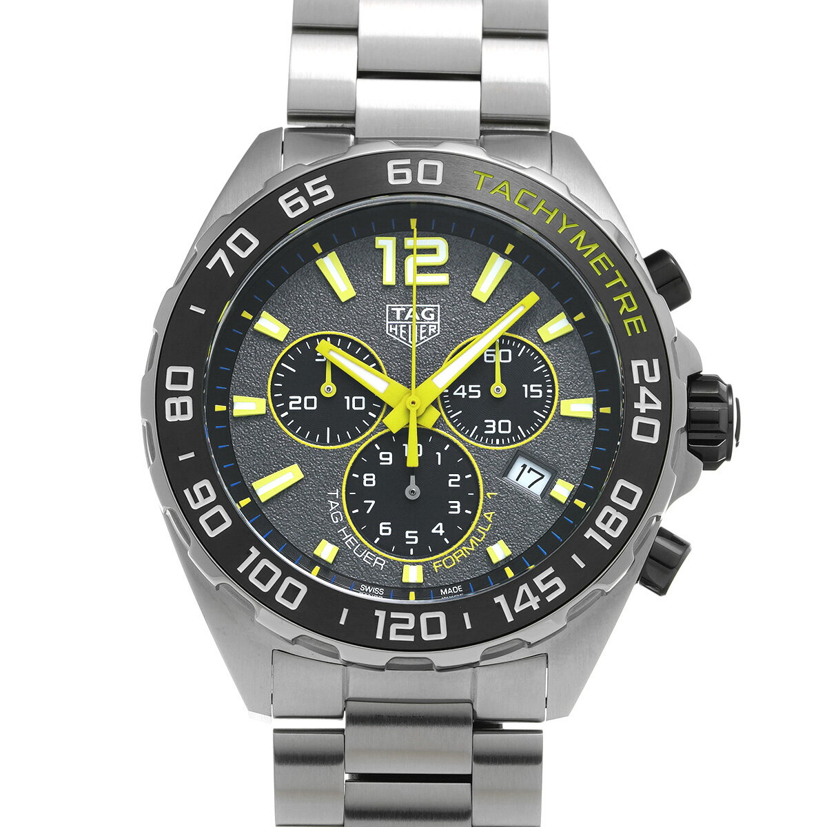 タグ ホイヤー TAG HEUER フォーミュラ1 クォーツ クロノグラフ CAZ101AG.BA0842 グレー/ブラック メンズ 腕時計 タグ ホイヤー 時計 高級腕時計 ブランド 【ローン48回払い無金利】【中古】