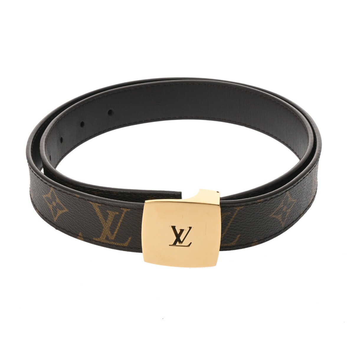 ルイ ヴィトン LOUIS VUITTON モノグラム サンチュール LVカット ベルト #90 ブラウン M6888 モノグラムキャンバス レディース ベルト ルイ ヴィトン 【ローン60回払い無金利】【中古】