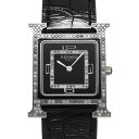 【〜5/3 最大3万円クーポン】エルメス HERMES Hウォッチ HH4.591 ブラック/ダイヤモンド レディース 腕時計 エルメス 時計 高級腕時計 ブランド 【ローン60回払い無金利】【中古】(2)