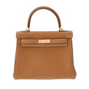 【〜5/3 最大3万円クーポン】エルメス HERMES ケリー 25 内縫い 2WAY ゴールド トゴ レディース ハンドバッグ エルメス バッグ バック ブラ...