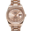 【〜5/3 最大3万円クーポン】ロレックス ROLEX デイデイトII 218235A G番(2010年頃製造) ピンク/ダイヤモンド メンズ 腕時計 ロレック...