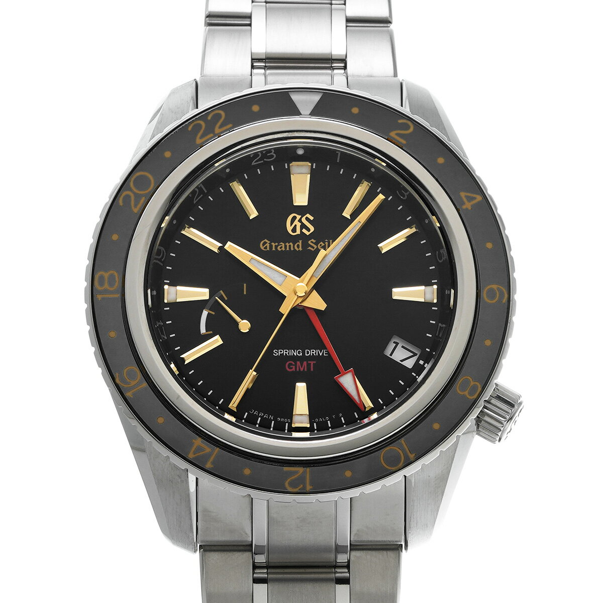 グランドセイコー Grand Seiko スポーツコレクション スプリングドライブ GMT SBGE215 ブラック メンズ 腕時計 グランドセイコー 時計 高級腕時計 ブランド 【ローン60回払い無金利】【中古】