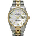 【〜5/3 最大3万円クーポン】ロレックス ROLEX デイトジャスト 16233NG T番(1996年頃製造) ホワイトシェル/ダイヤモンド メンズ 腕時計 ...