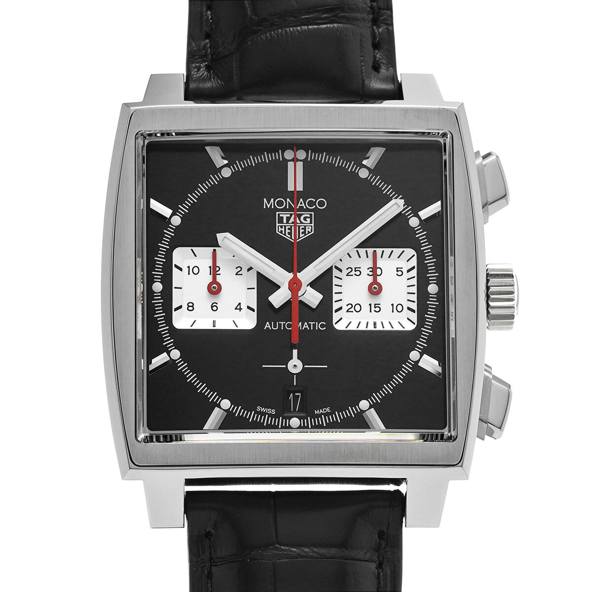 タグ ホイヤー TAG HEUER モナコ キャリバーホイヤー02 クロノグラフ CBL2113.FC6177 ブラック/シルバー メンズ 腕時計 タグ ホイヤー 時計 高級腕時計 ブランド 【ローン36回払い無金利】【中古】